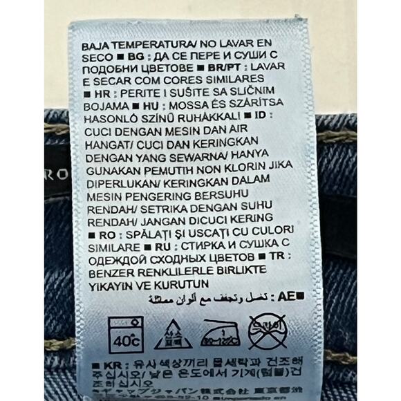 Banana Republic Blue Crop Flare Mid Rise Slash Pocket Jeans Regular Size 27 - Picture 7 of 9